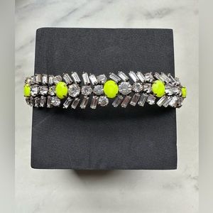 JCREW amazing bracelet. Silver and neon stones.